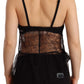 Dolce & Gabbana Black Silk Lace Babydoll Nylon Lingerie Top