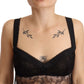 Dolce & Gabbana Black Silk Lace Babydoll Nylon Lingerie Top