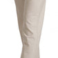 Dolce & Gabbana Off White Cotton Flared Cropped Denim Jeans