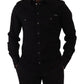 Dolce & Gabbana Black Slim Cotton Denim Stretch Shirt