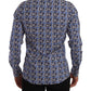 Dolce & Gabbana Blue Logo Mania Slim Fit Cotton Shirt