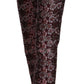 House of Holland Multicolor Floral Jacquard Flared Cropped Pants