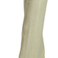 MSGM Yellow Green Cotton High Waist Straight Long Pants