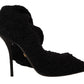 Dolce & Gabbana Black Stretch Socks Knee High Booties Shoes