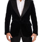 Dolce & Gabbana Black Velvet Single Breasted One Button Blazer