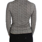 Dolce & Gabbana Black White Wool Top Cardigan Sweater