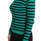 Dolce & Gabbana Green Black Silk Cashmere Sweater