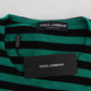 Dolce & Gabbana Green Black Silk Cashmere Sweater