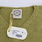 PINK MEMORIES Green Cotton Blend Knitted Sleeveless Sweater