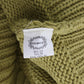 PINK MEMORIES Green Cotton Blend Knitted Sleeveless Sweater