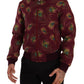 Dolce & Gabbana Red Peacock Polyester Stretch Full Zip Jacket