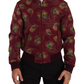 Dolce & Gabbana Red Peacock Polyester Stretch Full Zip Jacket