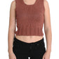 PINK MEMORIES Red Cotton Blend Knitted Sleeveless Sweater