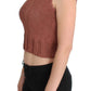 PINK MEMORIES Red Cotton Blend Knitted Sleeveless Sweater