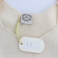 PINK MEMORIES Beige Cotton Blend Knitted Sleeveless Sweater