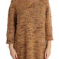 PINK MEMORIES Brown Wool Blend Knitted Oversize Sweater