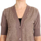 PINK MEMORIES Purple Lace Cotton Cardigan Sweater