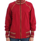 John Galliano Pink Mock Zip Cardigan Sweatshirt Sweater