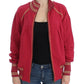John Galliano Pink Mock Zip Cardigan Sweatshirt Sweater