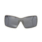 Frankie Morello Black Metallic Fiber Women Sunglasses