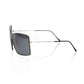 Frankie Morello Black Metallic Fiber Women Sunglasses