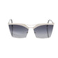 Frankie Morello Silver Metallic Women's Sunglass