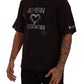 Dolce & Gabbana Bordeaux Cotton L-Amore Print Crewneck T-shirt