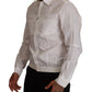 Dolce & Gabbana White Cotton Button Down Men Collared Shirt