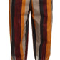 Dolce & Gabbana Multicolor Striped Cotton Tapered Trouser Pants