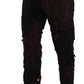 Dolce & Gabbana Brown Cotton Distressed Regular Denim Jeans