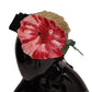 Dolce & Gabbana Black Silk White Hair Parrucchiera Diadem Headband
