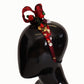 Dolce & Gabbana Cherry Silk Crystal Bow Logo Diadem Tiara Headband