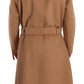 Dolce & Gabbana Beige Camel Skin Cashmere Shearling Overcoat Jacket