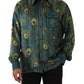 Dolce & Gabbana Peacock Feather Print Silk Pajama Mens Shirt