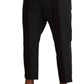 Dolce & Gabbana Gray Bordeaux Striped Cropped Trouser Pants