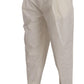 Dolce & Gabbana White Cotton Tapered Men Trouser Dress Pants
