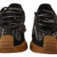Dolce & Gabbana Black White Fabric Lace Up NS1 Sneakers