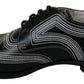 Dolce & Gabbana Black Leather Derby Formal White Lace Shoes