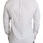 Dolce & Gabbana White Striped Formal MARTINI Shirt