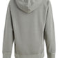 Hugo Boss Grey Cotton Logo Details Hooded Sweatshirt