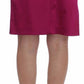 Exte Pink Black Above Knees Cotton Stretch Skirt