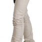 Karl Lagerfeld White Mid Waist Cotton Denim Slim Fit Jeans