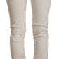 Karl Lagerfeld White Mid Waist Cotton Denim Slim Fit Jeans