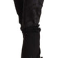 Just Cavalli Black Mid Waist Embellished Skinny Jeans