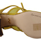 Dolce & Gabbana Yellow Leather Crystal Ayers Sandals Shoes
