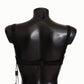Dolce & Gabbana Black Polka Dot Satin Lace Balconette Bra