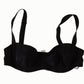 Dolce & Gabbana Black Polka Dot Satin Lace Balconette Bra