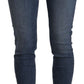 Don The Fuller Blue Mid Waist Cotton Denim Slim Fit Cropped Jeans