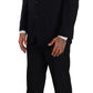 Domenico Tagliente Blue Polyester Single Breasted Formal Suit