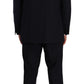 Domenico Tagliente Blue Polyester Single Breasted Formal Suit
